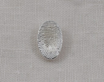 Custom Oval Tie Tack Lapel Pin Personalized With Your Fingerprint, Scarf or Hat Pin, Memorial Keepsake Jewelry for Men