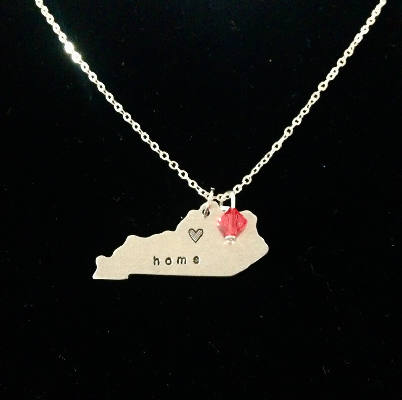 Handmade Hand Stamped Silver I love Kentucky Necklace Etsy