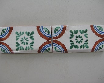18-SBN Various 2x4 Surface Bullnose Talavera Decorative Hand Painted Mexican Clay Tile (Shipping Included) (Read Description)