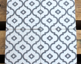 8-Cement 8x8 Decorative Tiles, Encaustic, Mission - Raw/Unsealed/Unpolished (Shipping Included) (Please Read Description)