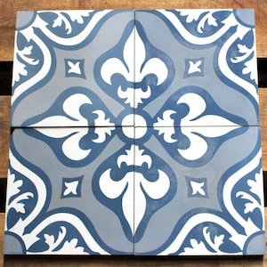 8-Cement 8x8 Decorative Tiles, Encaustic, Mission - Raw/Unsealed/Unpolished (Shipping Included) (Please Read Description)