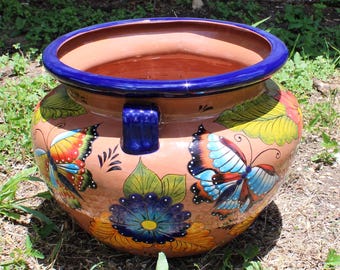Vintage Mexican Folk Art Pottery Terracotta Colorful Vase - Etsy