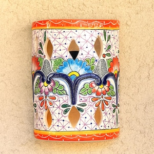 TWL-Talavera Wall Sconce Light Cover Decorative Ceramic Lamp Cover, Hand Made/Painted, 11.25x8.25 (Shipping Included) (Read Description)