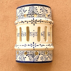 TWL-Talavera Wall Sconce Light Cover Decorative Ceramic Lamp Cover, Hand Made/Painted, 11.25x8.25 (Shipping Included) (Read Description)