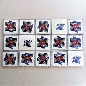 16-Mixed Box of 4x4 Talavera Hand Made Hand Painted Mexican Clay Decorative Tile Colorful (Shipping Included) (Please Read Description)