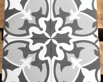 6-Cement 8x8 Decorative Tiles, Encaustic, Mission - Raw/Unsealed/Unpolished (Shipping Included) (Please Read Description)