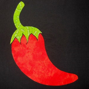 Wzór aplikacji pikowanej papryczki chili w stylu południowo-zachodnim