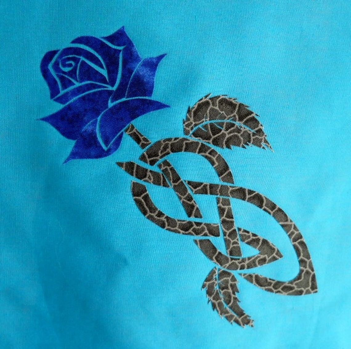 Easy Celtic Knot Rose Quilt Applique Pattern Design Etsy