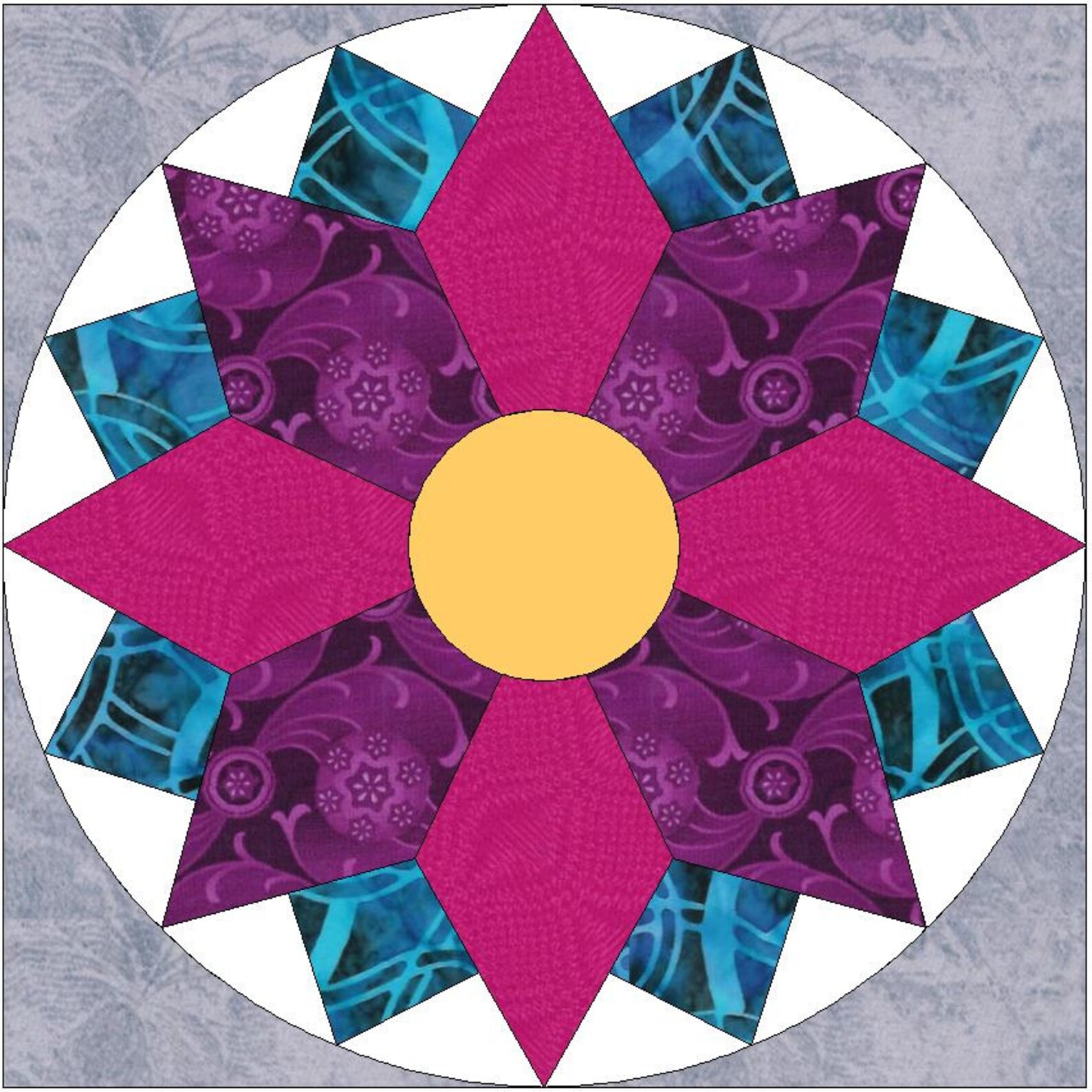 Courtyard Star Quilt Paper Templates Quilting Block Pattern | Etsy