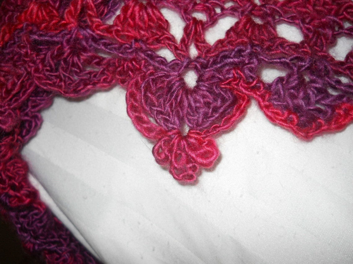 Cupid's Bleeding Heart Shawl Wrap Pattern With Chart Diagram and Videos ...
