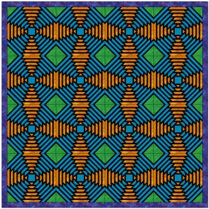 Stained Glass Pineapple Quilt 5 Paper Piece Foundation Quilting Block Pattern PDF