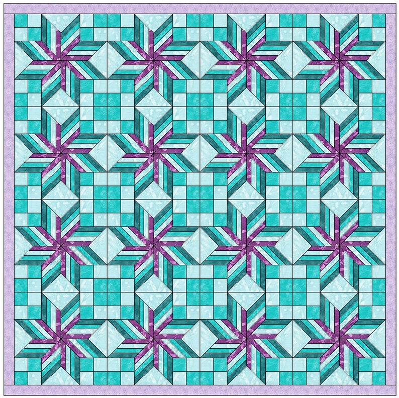 wrapped star quilt 10 inch template quilting block pattern pdf etsy
