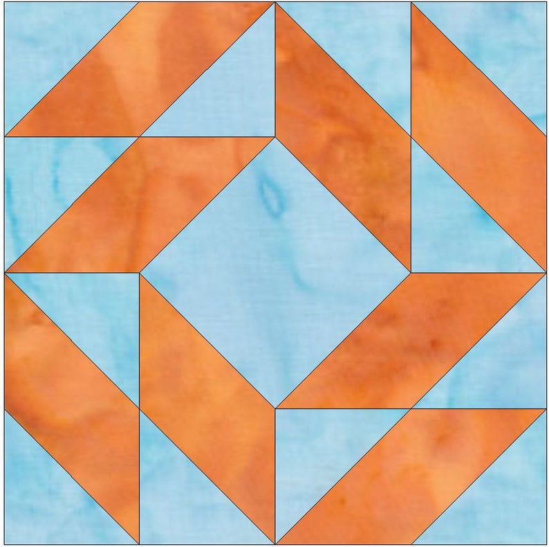 Mosaic 10 Quilt Template Quilting Block Pattern PDF Etsy