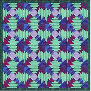 Crazy Pineapple 2 Quilt Paper Piece Foundation Quilting Block Pattern