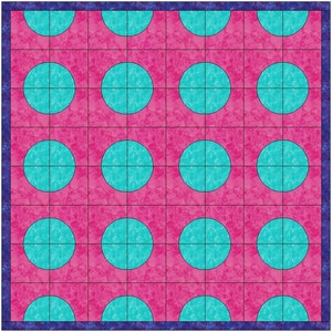 Over the Bridge Drunkard's Path Block Quilt Templates Quilting Block Pattern PDF