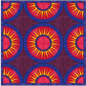 New York Compass Beauty Quilt Paper Piece Foundation Quilting Block Pattern PDF