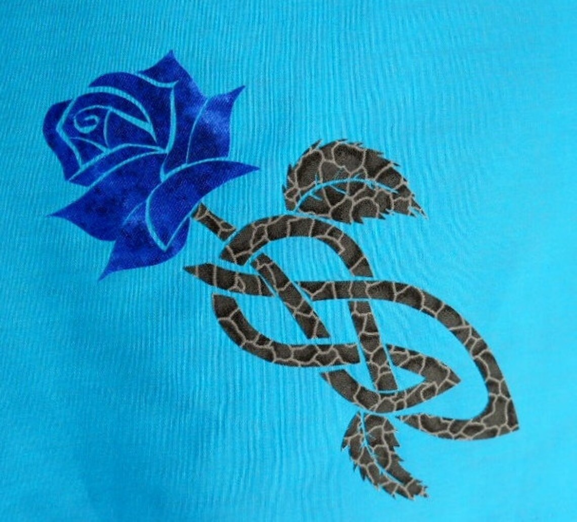 Easy Celtic Knot Rose Quilt Applique Pattern Design Etsy