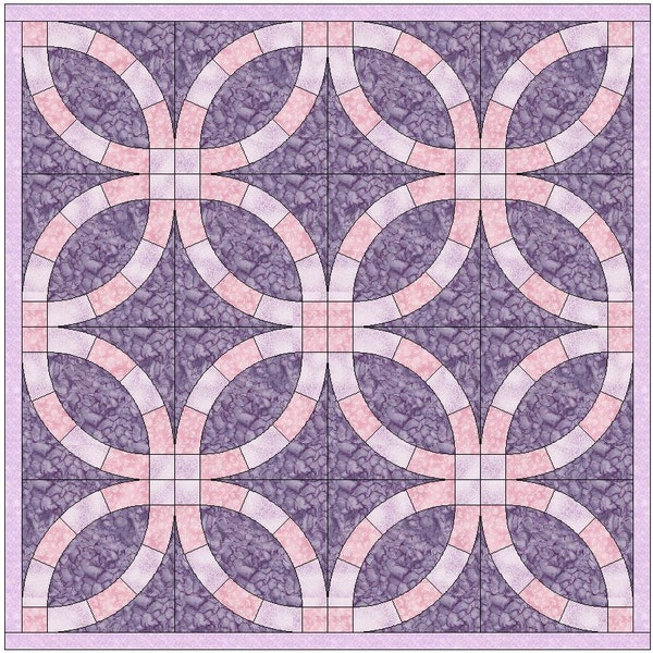 Wedding Ring 2 Quilt Templates Quilting Block Pattern