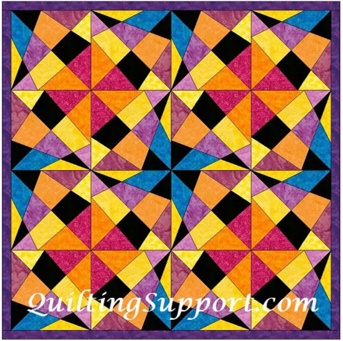 10 Inch Block Pattern Crazy Fun Quilt Paper Piece Foundation 10 Inch Block Pattern PDF - Etsy