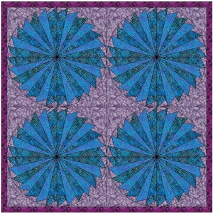 Overlapping Fan Quilt Paper Templates Quilting Block Pattern image 1