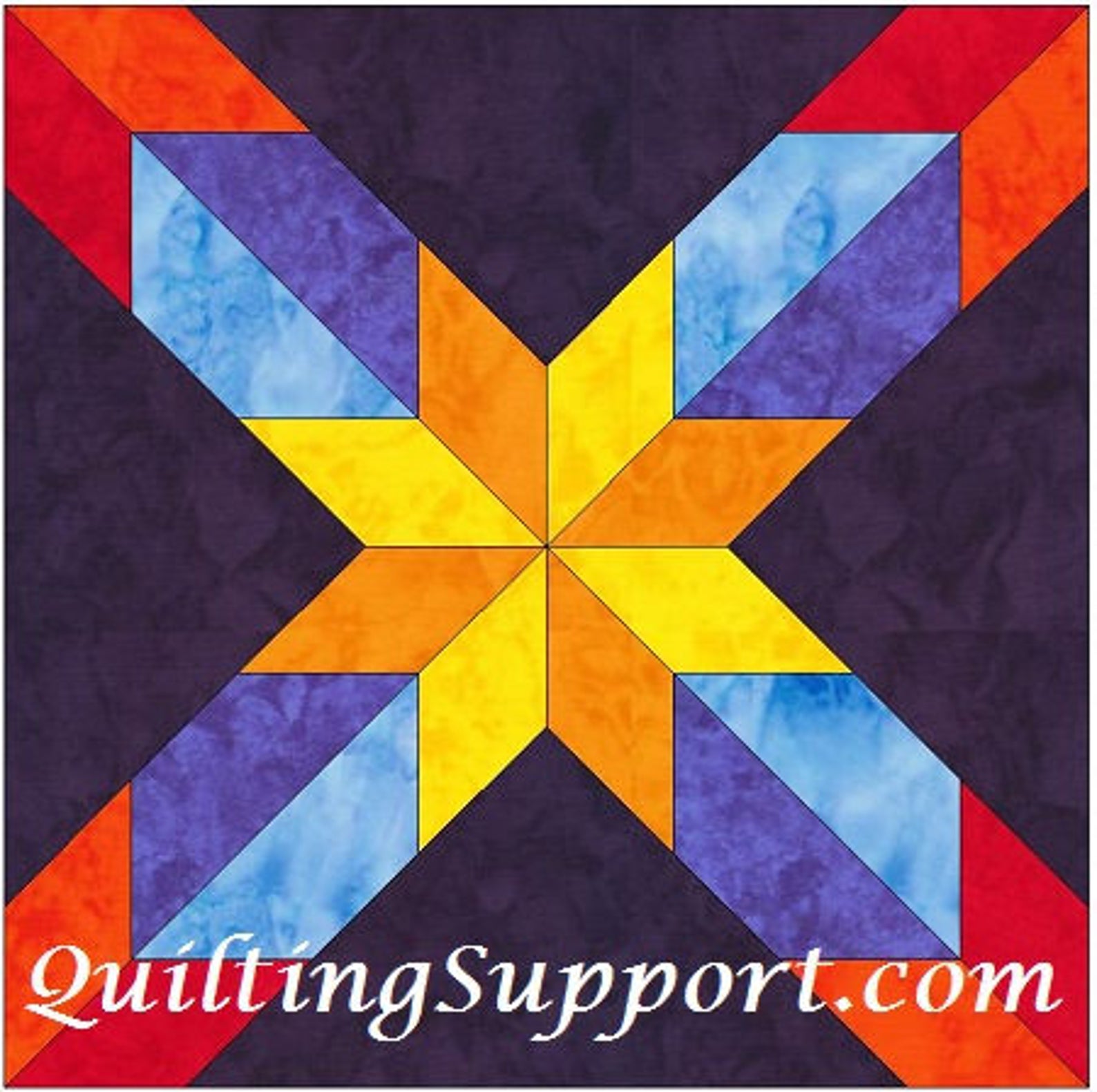 Hunter Star Quilt Set 1 10 Inch Paper Foundation Piecing Etsy