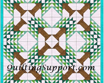 Tree of Paradise Quilt 15 Inch Paper Template Quilting Block Pattern PDF