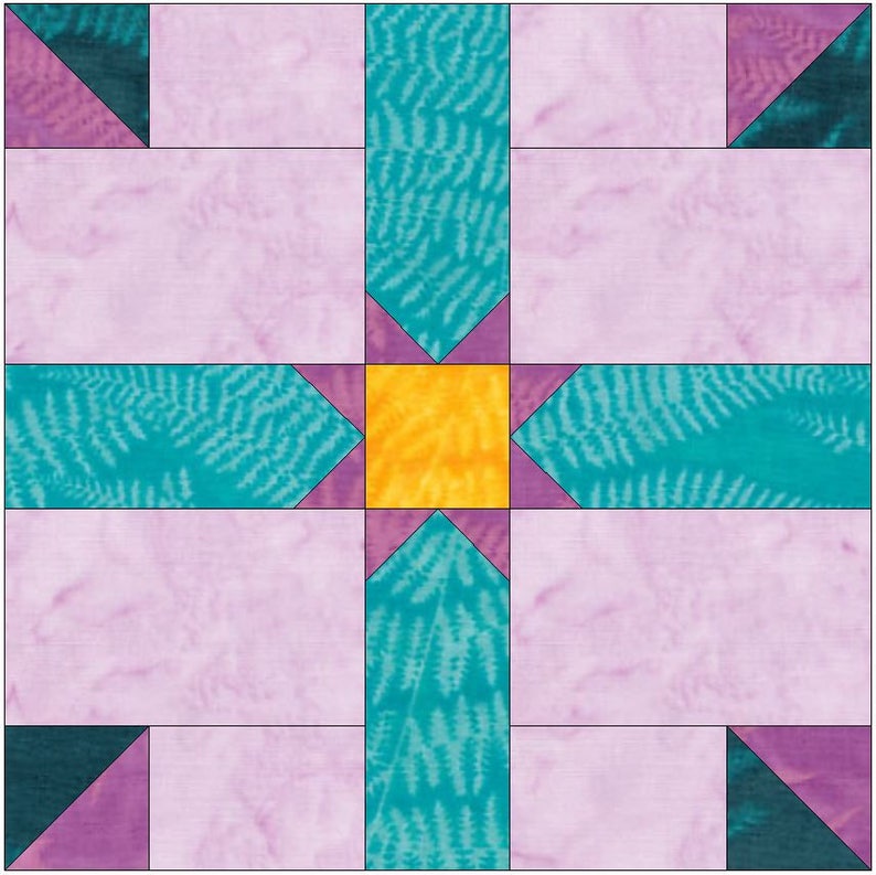 HC Rising Star Quilt 15 Inch Template Quilting Block Pattern Etsy