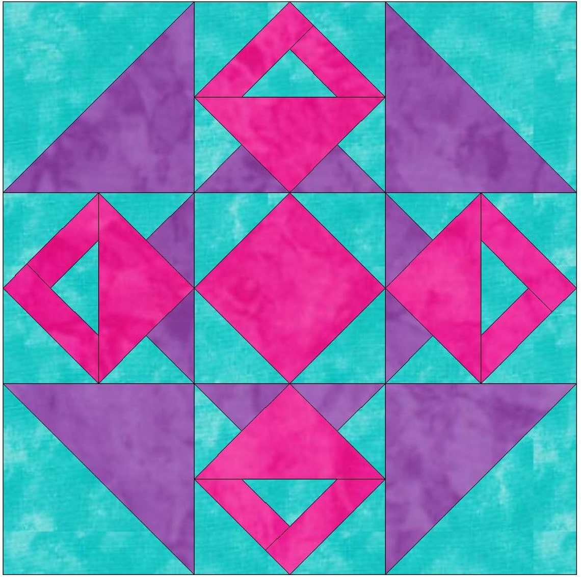 Basket Blocks Quilt 15 Inch Block Set of 4 Template Quilting Etsy