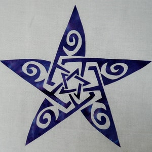 Easy Celtic Star Knot 2 Quilt Applique Pattern Design