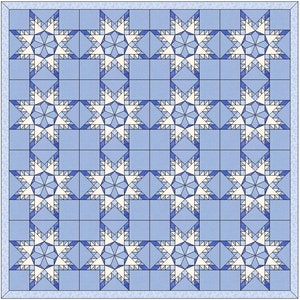 Snowflake Star Template 6 Inch Quilting Block Pattern PDF