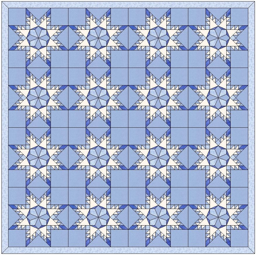Snowflake Star Template 6 Inch Quilting Block Pattern | Etsy