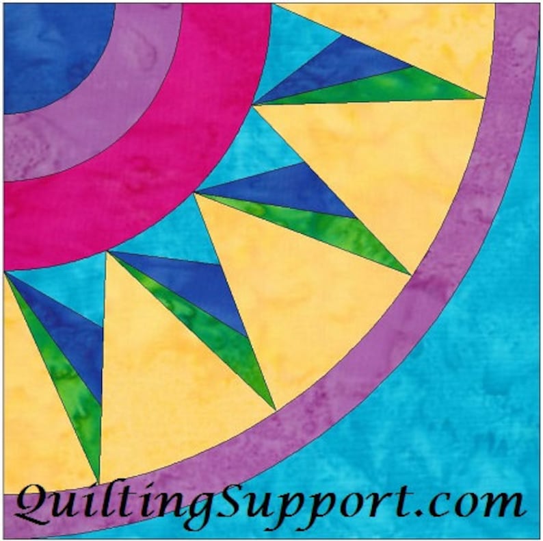 New York Beauty Quilt Set 1 10 Inch Paper Foundation Piecing Etsy