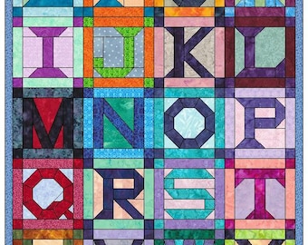 Alphabet Quilt 26 Letter Set Paper Piece Foundation Quilting Etsy Singapore