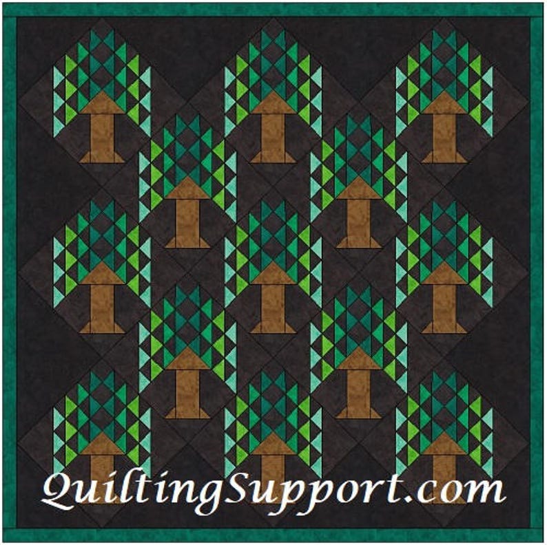 Tree of Paradise Quilt 15 Inch Paper Template Quilting Block Etsy