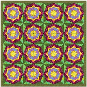 Star Flower Quilt Templates Quilting Block Pattern