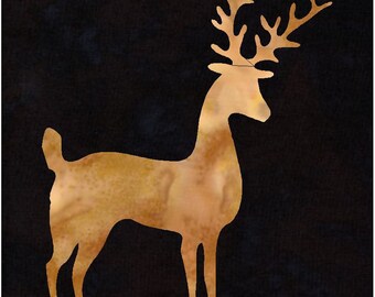 Deer Reindeer Quilt Applique Pattern Design (easy)