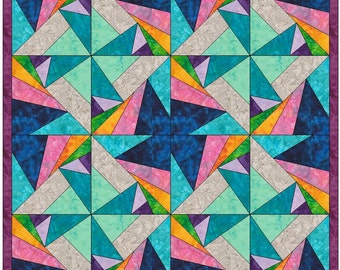Crazy Patch 33 Quilt Paper Piecing Foundation Piecing Quilting Block Pattern PDF