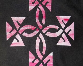 Kitenge Cross Celtic Knot Block Quilt Applique Pattern LARGE Design PDF
