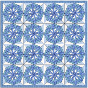 Snowflake Swirl 2 Quilt Template Quilting Block Pattern PDF