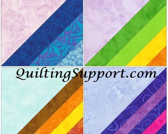 Roman Stripe Quilt Set of 4  Template Quilting Block Patterns Set 1 PDF