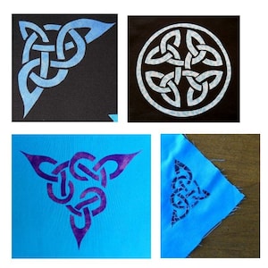 Easy Celtic Knot 4 Quilt Applique Patterns Designs (set 1)