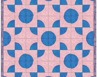 Jorden runt 2 / Drunkard's Path Quiltmallar Quiltblockmönster PDF