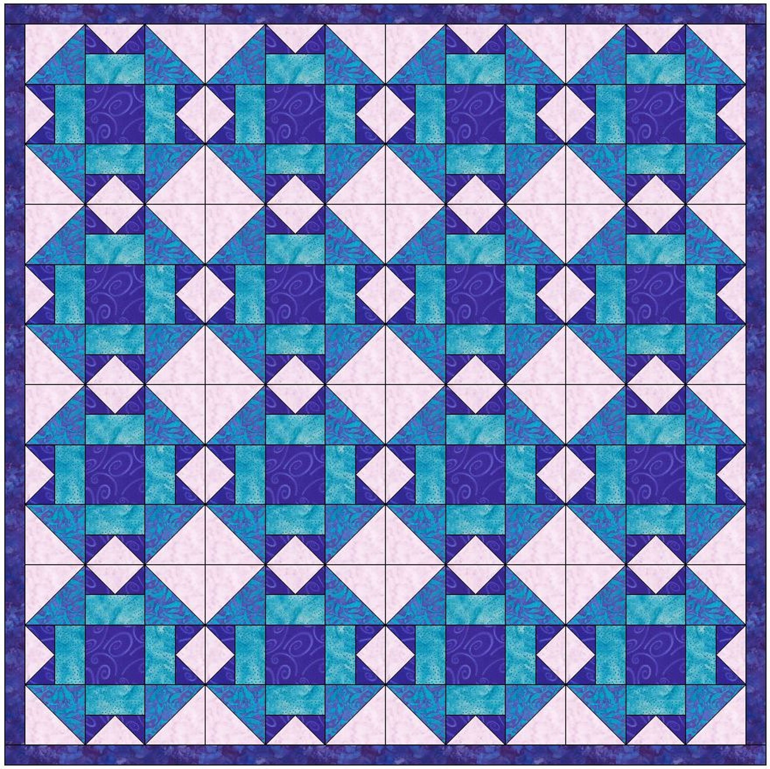 Folded Corners Quilt 15 Inch Quilt Block Template Pattern PDF Etsy