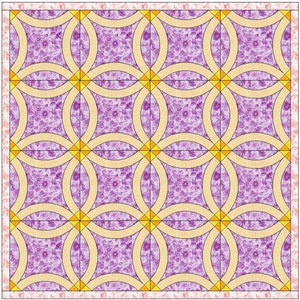 Plain Double Wedding Ring Quilt Templates Quilting Block Pattern