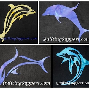4 Dolphin Quilt Applique Patterns (Set of 4)