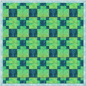 Single Irish Chain Quilt Template Quilting Block Pattern PDF