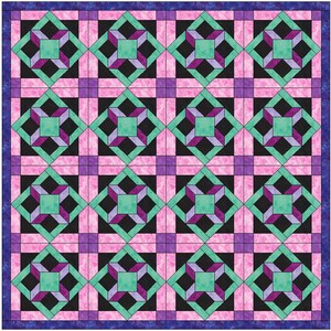 HC Window Quilt Template Quilting Block Pattern 15 Inch PDF