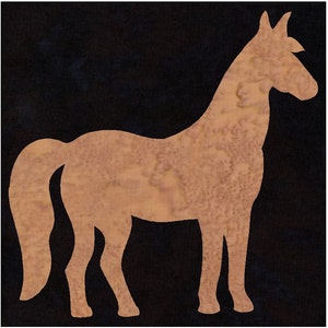 Horse Pony Silhouette Quilt Applique Pattern Design