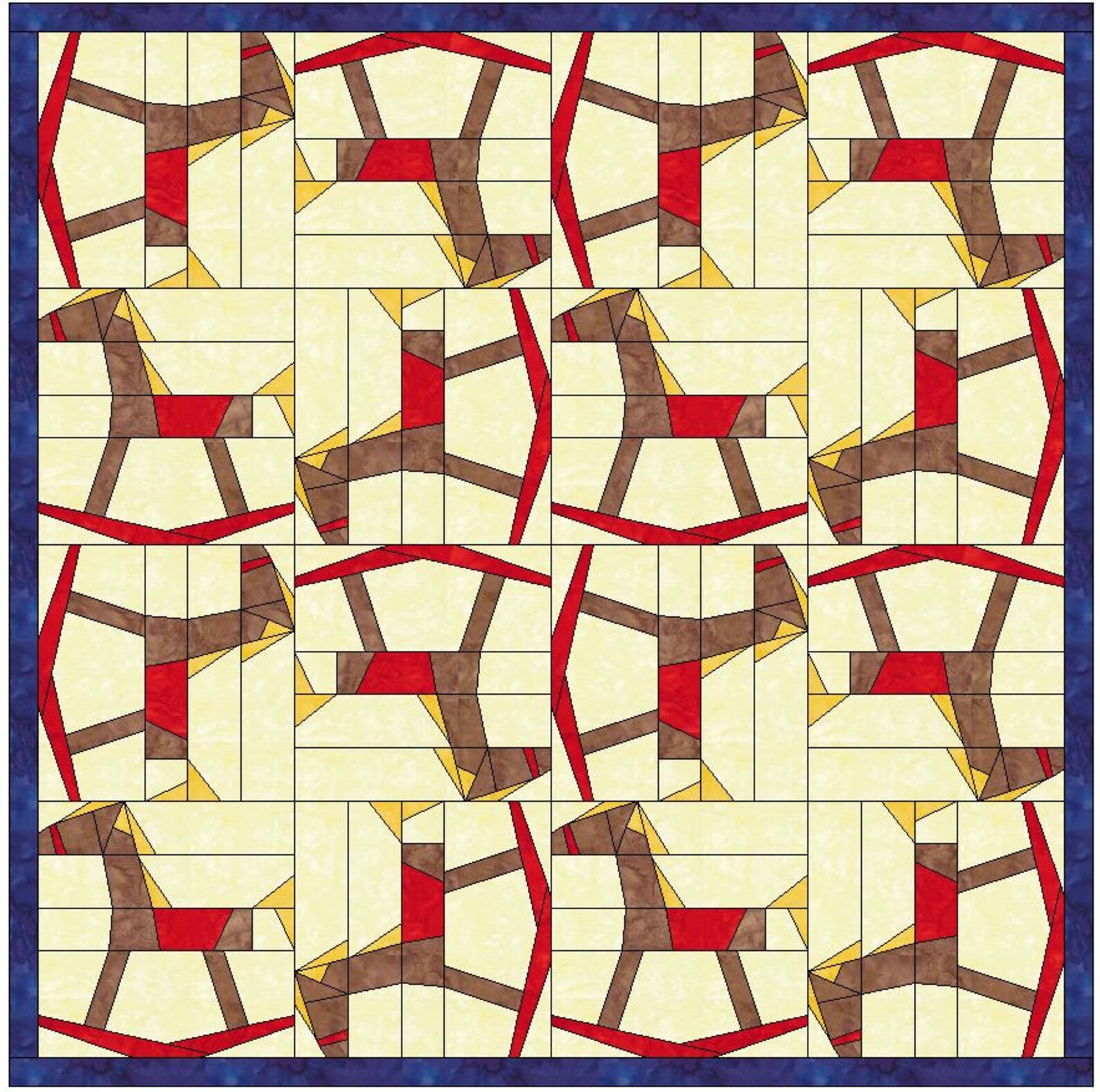 Rocking Horse Quilt 10 Inch Paper Piece Foundation Quilting Etsy