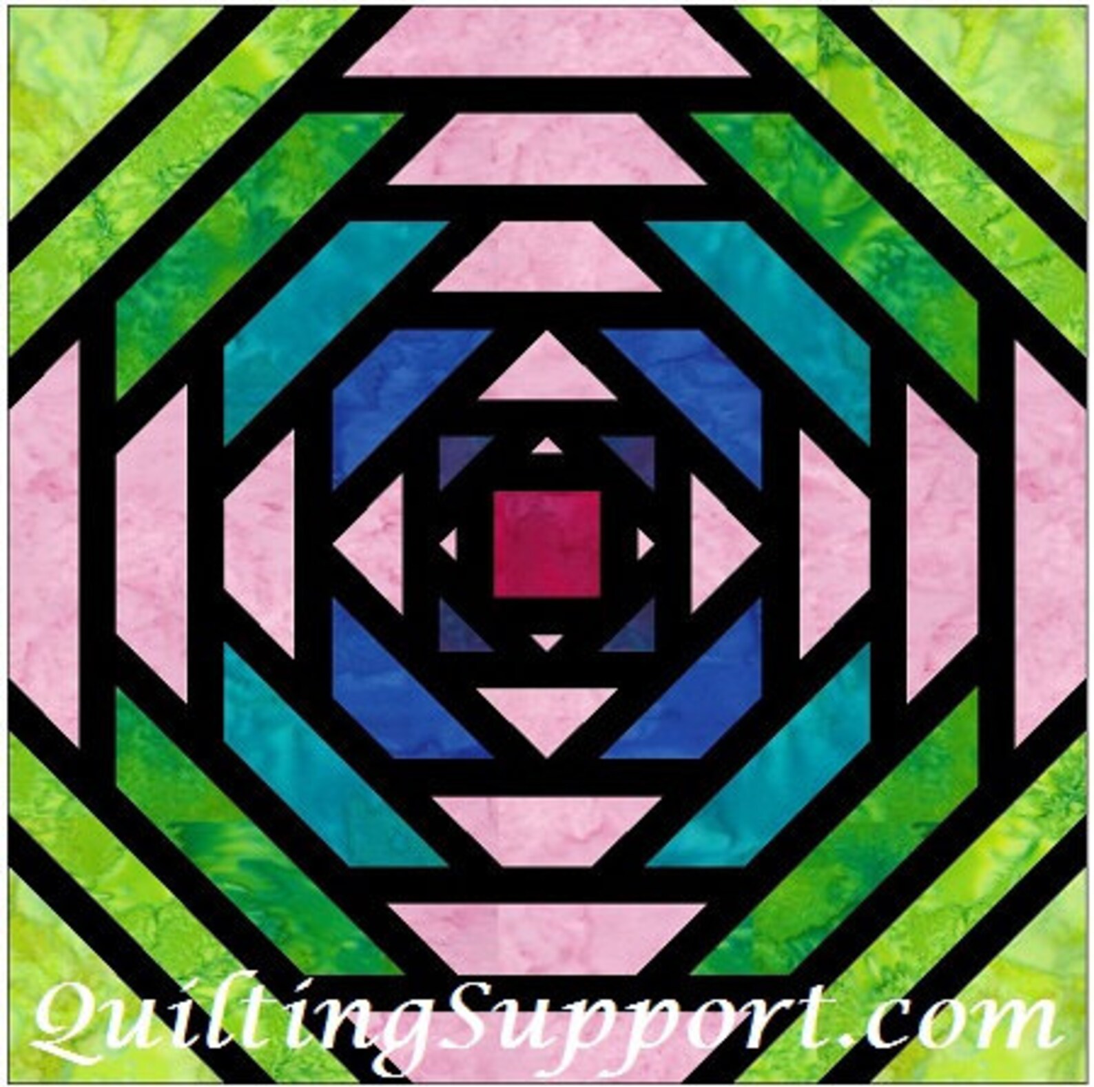 Stained Glass Pineapple Quilt Set 2 Paper Foundation Piecing Etsy